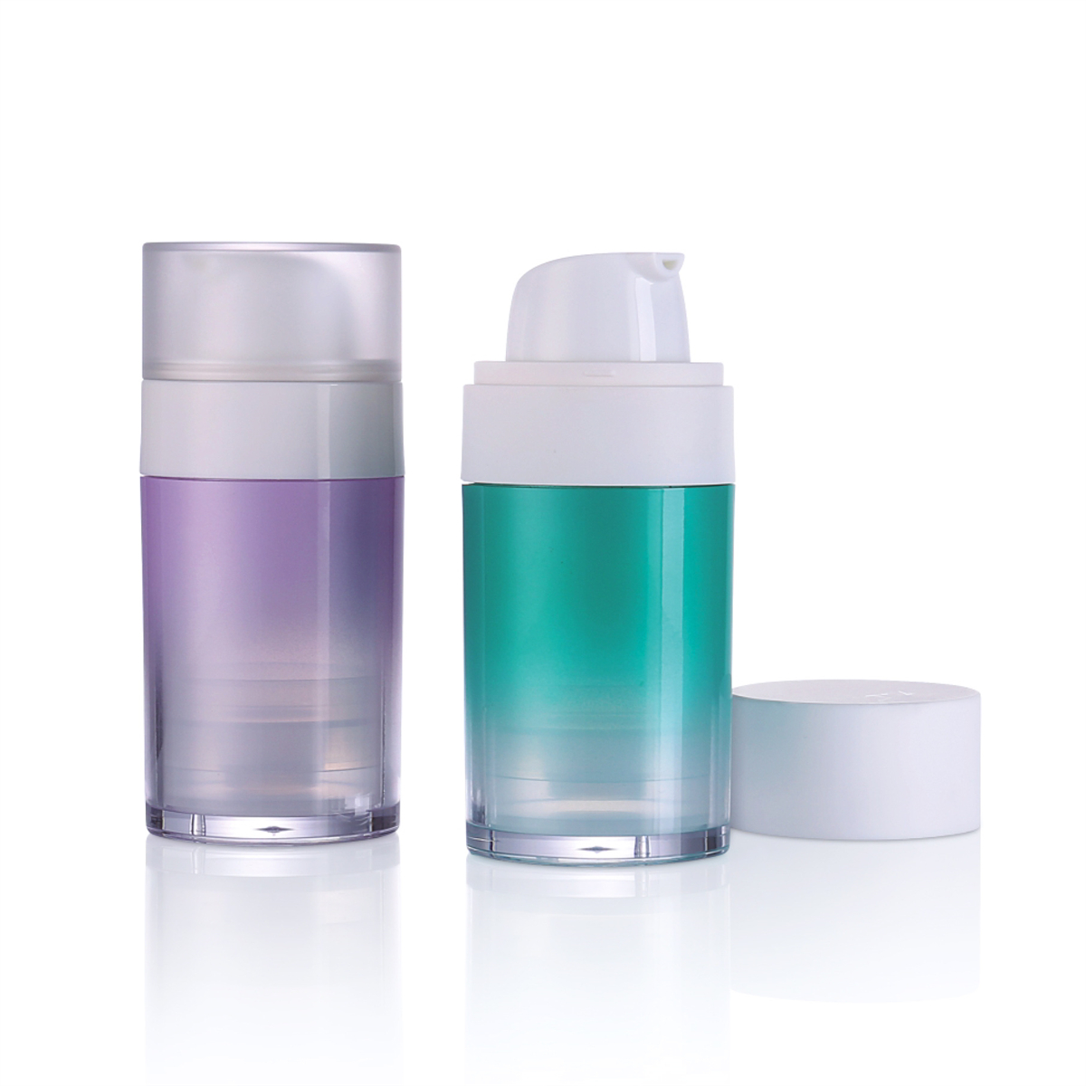 30 ml luxus kozmetikai csomagolás Airless kerek krém gradiens színes szivattyú palack L19