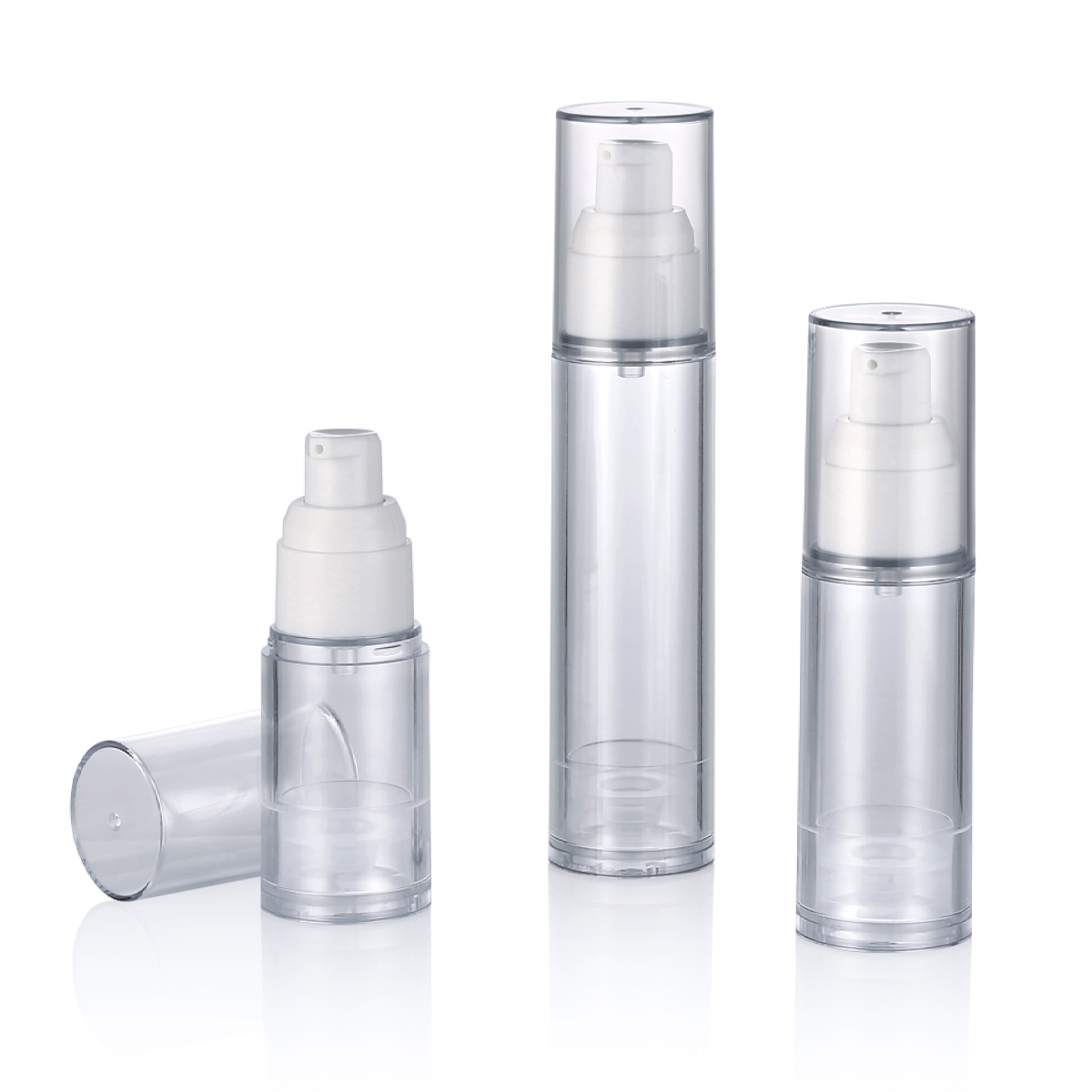 15 ml 30 ml 50 ml-es üveg levegő nélküli szivattyú egyedi újrahasznosítható vákuum spray palack levegő nélküli krém palack finom spray-vel L01-1