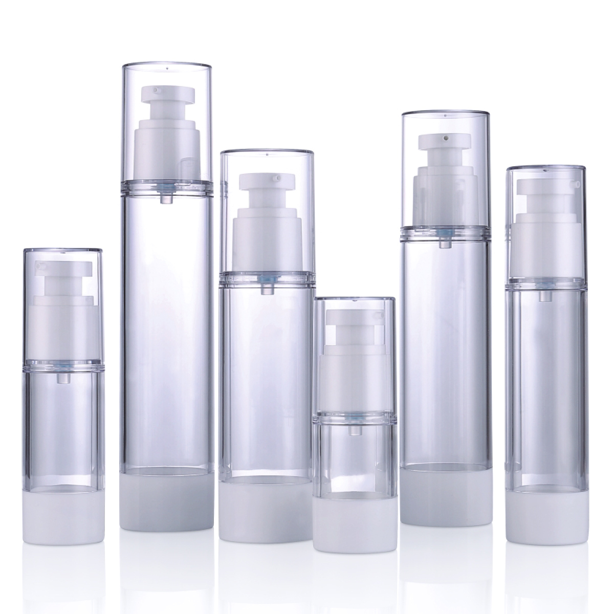 15 ml 30 ml 50 ml 80 ml 100 ml 120 ml műanyag krém palack öko -barát kozmetikai tartályok Pet Toner Airless Pump Spray palack L02