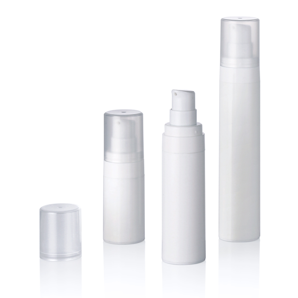 15 ml 30 ml 50 ml műanyag PP White Snap krém krém vákuum palack Airless palack L16
